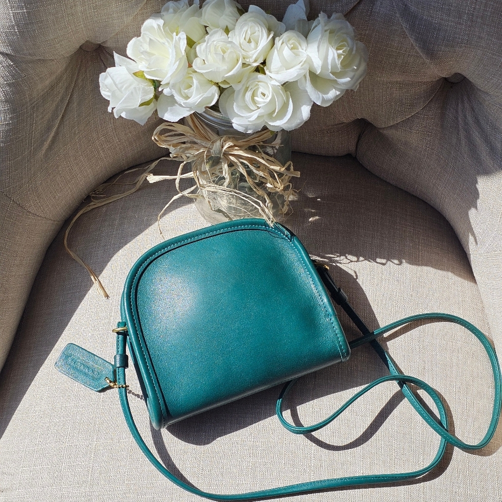 Vintage Coach Abbie Zip Crossbody Shoulder Bag Purse # 9017 ( Jade ) - Picture 2 of 14